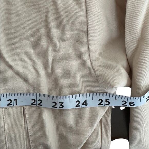 Nine West Beige Drapey Utility Jacket Women's XXL. Zipper & Snap Closure. - Picture 5 of 8